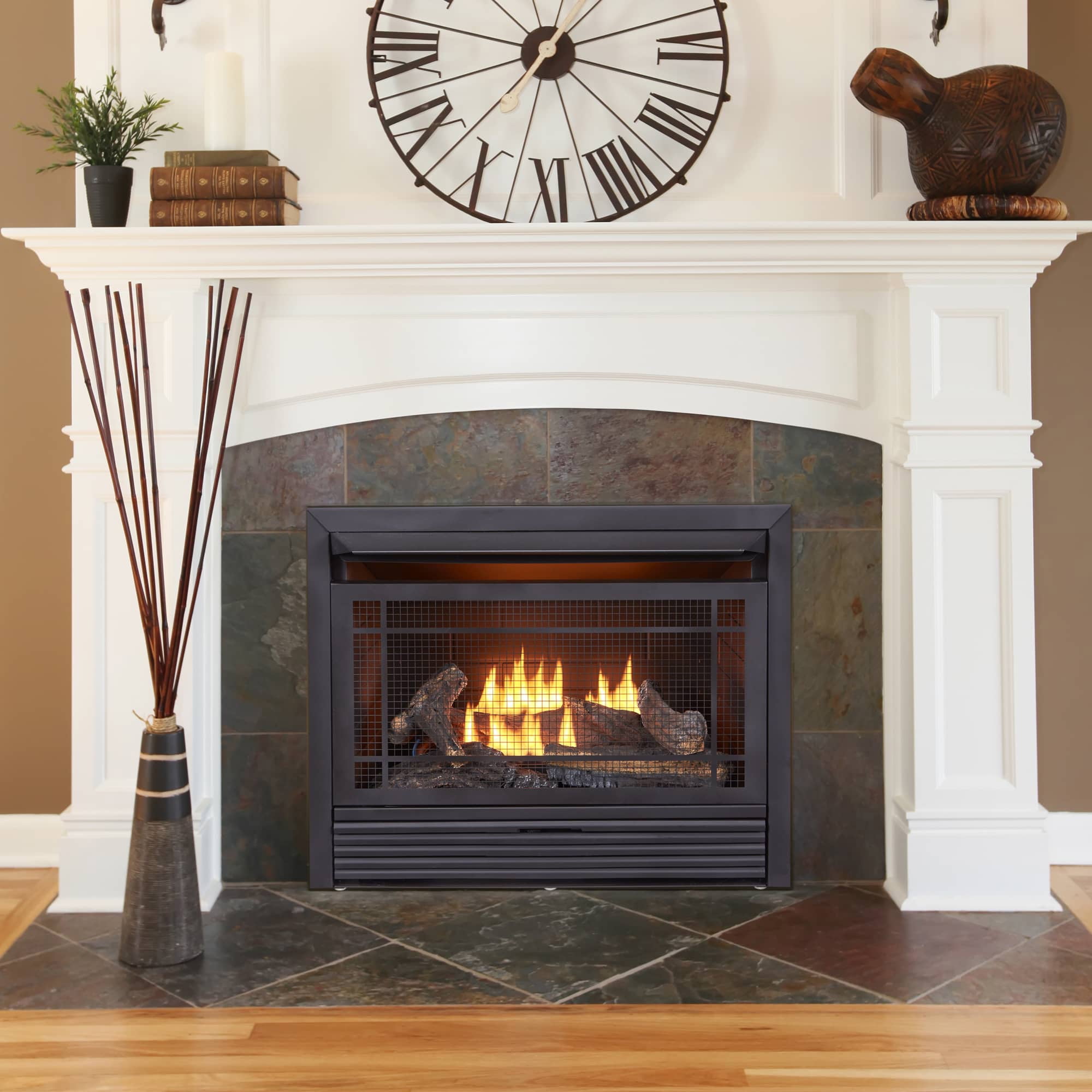 Duluth Forge 26,000 BTU Dual Fuel Ventless Gas Fireplace Insert with Remote  - Walmart.com