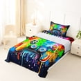 thumbnail image 5 of Erosebridal Ice Cream Teens Gamepad Twin Sheet Sets,Colorful Splash Ink Bedding For Kids Boys 3pcs, 5 of 6
