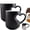 2 Pcs, variant on Heart-Shaped Color Changing Magic Ceramic Mug, That Reveals Design When Filled with Hot Beverage, Fun Novelty Coffee Cup for Friends Lovers
