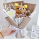 thumbnail image 4 of Graduate Teddy Bear Stuffed Animal Plush Toy Lover Rilakkuma With graduation Flower Bouquet Gift Box Birthday Graduation Gifts, 4 of 4