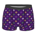 thumbnail image 5 of Uemuo Purple Mardi Gras Pattern Men's Boxer Briefs,Trunk Anti-Chafing,Comfortable, Durable, and Stylish Underwear-Small, 5 of 9