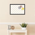 thumbnail image 3 of PinPix 24x16 Custom Cork Bulletin Board Diamond Modern Beige White Poster Board Has a Fabric Style Canvas Finish, Framed in Diamond Modern Beige White, by ArtToFrames (PinPix-1801), 3 of 5