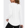 thumbnail image 2 of Rosvigor Plus Size Womens Workout Tops Long Sleeve V Neck Tee Shirts Athletic Shirts Comfy Activewear Tops for Gym Running Yoga, 2 of 8