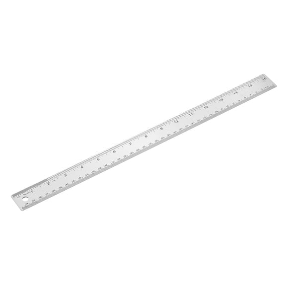 Uxcell 16 Inch Stainless Steel Straight Ruler, Cork Backing Non Skid Metal Ruler Metric Measuring Tools for Office