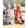 thumbnail image 5 of Toddler Barefoot Shoes, Wide Toe Box Zero Drop Sneakers for Boys & Girls, Hook-and-Loop Non-Slip Walking Shoes Pink T8, 5 of 7