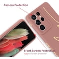 thumbnail image 2 of for Samsung Galaxy S21 Ultra Case, Back Cute Plating Love Letter Graphic with Anti-Fall Lens Cameras Cover Protection Soft TPU Shockproof Anti-Fingerprint Phone Cases for Women Girls Men-Pink, 2 of 12