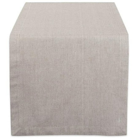 

DII Stone Brown Solid Chambray Table Runner 72 x 14 100% Cotton