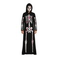 thumbnail image 2 of Skeleton Grim Reaper, Costume Matching Family, Skeleton Grim Reaper Costume Matching Family Set Hooded Robe Bloody Bone Print Halloween Outfit for Halloween Party, Set Hooded Robe Bloody, 10 Years, 2 of 9