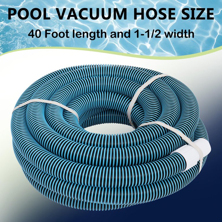 VEVOR Heavy Duty Swimming Pool Hose, 11/2Inch X 30Feet,