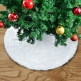 thumbnail image 5 of JOYIN 48Inch Christmas Tree Skirt,White Faux Fur Snowy White Plush Velvet Christmas Tree Skirt for Merry Christmas Holiday Tree Decorations and Party, 5 of 7