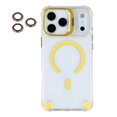 thumbnail image 1 of For iPhone 17 Pro Max Magnetic Case TPU PC Clear Phone Cover with Lens Frame Kickstand Lens Film - B, 1 of 5