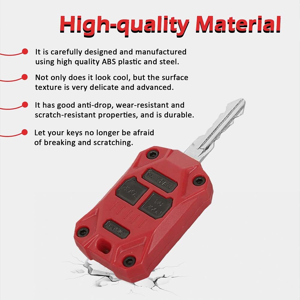 For JK Accessories Car Key Fob Case Cover for Jeep Wrangler JK 2007-2018