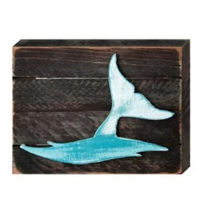 Designocracy G98516S2-24 Whales in Frame Rustic Wooden Art
