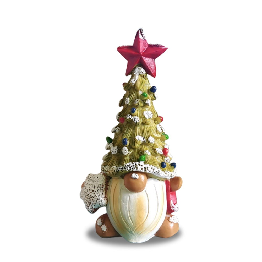 Christmas Gnomes Statues Outdoor Static Sculpture Dwarf Elf Decorations