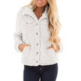 thumbnail image 2 of UJNDER Women's Jacket Lamb Wool Winter Short Cardigan Jacket Lambswool Jackets for Women White L, 2 of 9