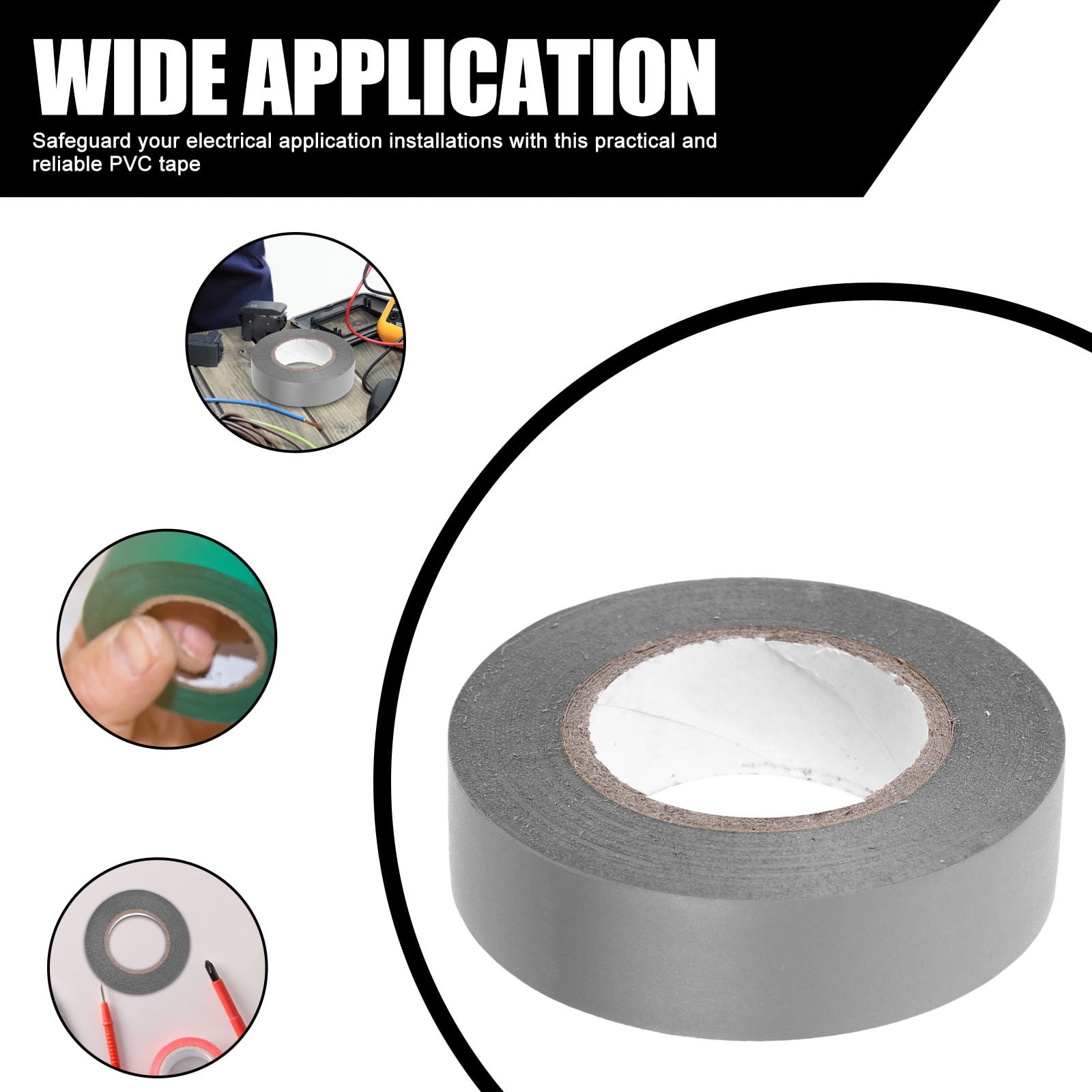 BESTYASH Grey PVC Electrical Tape, and Moisture Insulation Tape for Electrical Wiring and Repairs