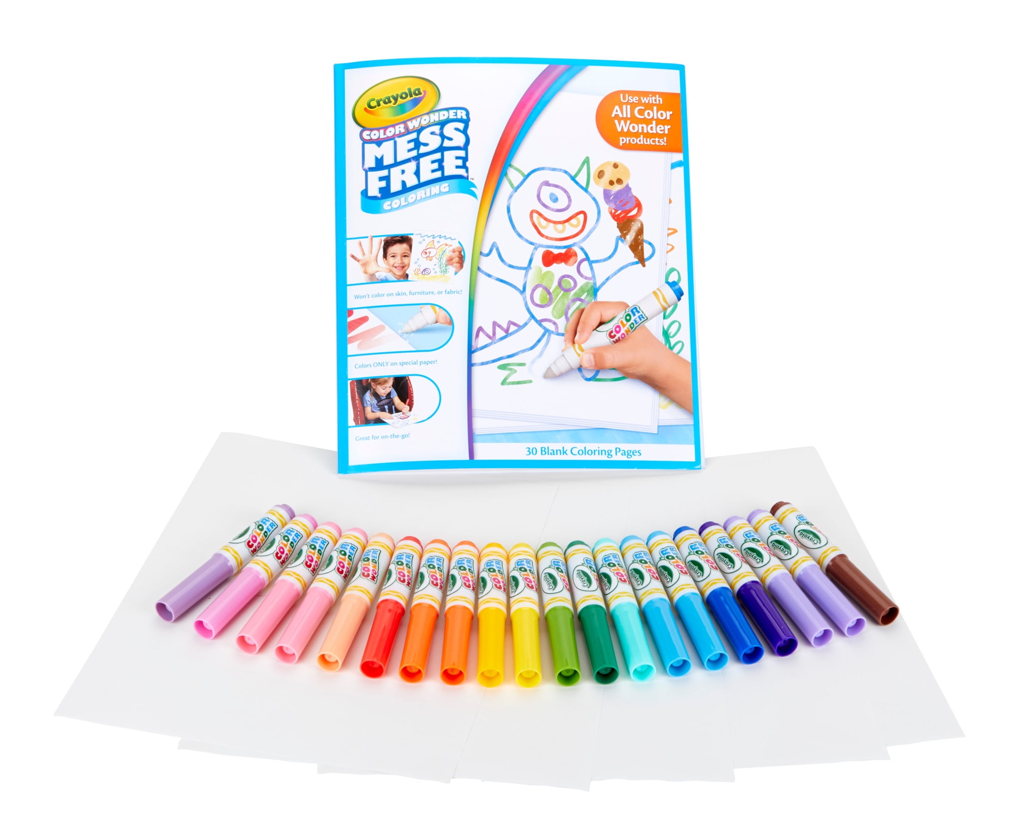 Funto Washable Markers, Markers for Kids, 24 Assorted Colors, Mess Free  Coloring Drawing Markers, Perfect for Halloween Coloring Pages, Homeschool  Art