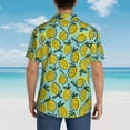thumbnail image 6 of Haiem Lemon Printed Hawaiian Shirt for Men - Men’s Casual Beach Summer Shirts - Stretch Fabric with Modern Fit-X-Large, 6 of 9