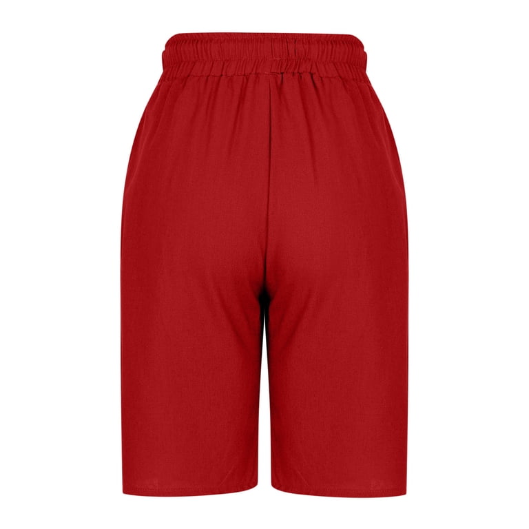 XuJwPNcy Women's Summer Shorts Drawstring High Waisted Short Pants