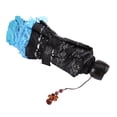 thumbnail image 2 of Women Lady Portable 3 Folding Lace Sun Umbrella Parasol Anti-UV Windproof Umbrellas(Blue), 2 of 8