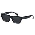 thumbnail image 1 of ANDWOOD Gafas de Sol Rectangulares con Montura Gruesa Polarizadas en Negro, 1 of 6