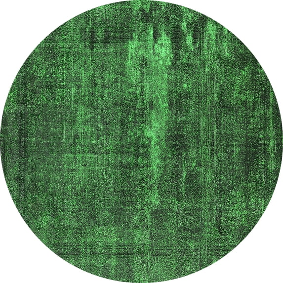 Ahgly Company Indoor Round Persian Green Bohemian Area Rugs, 6' Round