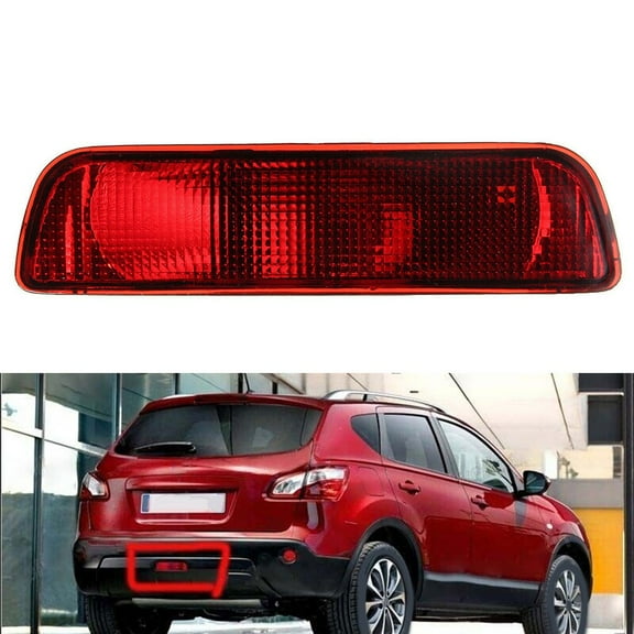 Mosiee Red Lens Rear Bumper Fog Light Middle Tail Lamp Fit For Nissan Qashqai 2007-2013 2024 Hot Sale Brand New And High Quality