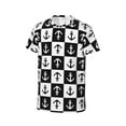 thumbnail image 3 of Honeii Nautical Anchors1 Print Kids Boy T-Shirt,Breathable Round Neck Tee,Stylish Summer Tee for Boys, for Outdoor Activities and Casual Wear, 3 of 7