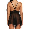 thumbnail image 3 of Babibeauty Women Sexy Lace Babydoll Deep V Lingerie Nightie Dress Nightwear Underwear, 3 of 3