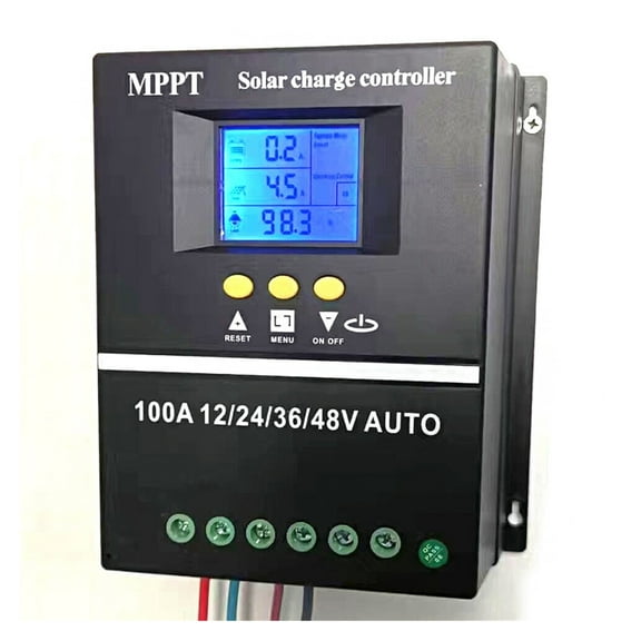 100A/80A/60A MPPT/PWM Solar Charge Controller 12V/24V/36V/48V Auto Controller Tools Solar PV Battery Charger With LCD & Dual USB ,High Efficiency
