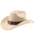 thumbnail image 3 of Western Cowboy Hat With Curved Brim For Outdoor Travel And Riding Adventures In Country Style, 3 of 3