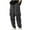 Dark Gray, variant on Cargo Pants for Men Big and Tall Hiking Pants Drawstring Elastic Waist Pant Solid Work Pants Outdoor Streetwear Pants With Pocket Dark Gray,XL