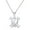 White, variant on Perfect Gift Idea For Halloween 925 Sterling Silver 14K White Gold Plated Skull Crossbones Pendant Necklace For women