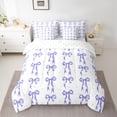 thumbnail image 2 of Castle Fairy Cartoon Bowknot Twin Bedding Sets,Purple Ribbon Bow Bedding Comforter Set, 2 of 8