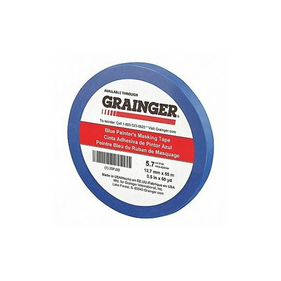 Painter's Tape, Blue, 1/2 in W, 60 yd L, 5.7 mil Thick, CP 27