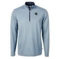 thumbnail image 2 of Men's Cutter & Buck Light Blue Tennessee Titans Big & Tall Virtue Eco Pique Micro Stripe Tri-Blend Quarter-Zip Jacket, 2 of 3