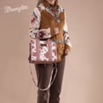 thumbnail image 5 of Wrangler Cow Print Tote Bag for Women Western Purse Boho Top Handle Satchel Handbag with Signature Strap, Cow-Light Pink, 5 of 8