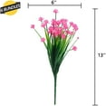 thumbnail image 3 of Morttic 6 Bundles Artificial Flowers for Outdoors UV Resistant Plastic Flowers Fake Plants Spring Flowers in Bulk for Indoor Outdoor Cemetery Home Wedding Vase Pots Decorations (Pink), 3 of 7