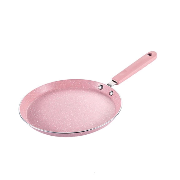 YIEMEEN Flat Bottom Pan Pink Non-Stick Pot for Gas Stoves and Cooker Use Mini Omelettes Fried Eggs Pancake Baking Pans Multifunctional Frying Pot