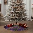 thumbnail image 4 of KLL Christmas Tree Skirt,Party Decorations Farmhouse for Christmas Decorations Holiday Party 48" -Starry Night Purple Irises, 4 of 6