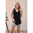 thumbnail image 4 of Tank Tops for Women Summer V Neck T Shirts Sleeveless Basic Tee Loose Fit 2025 Fashion Black L, 4 of 9