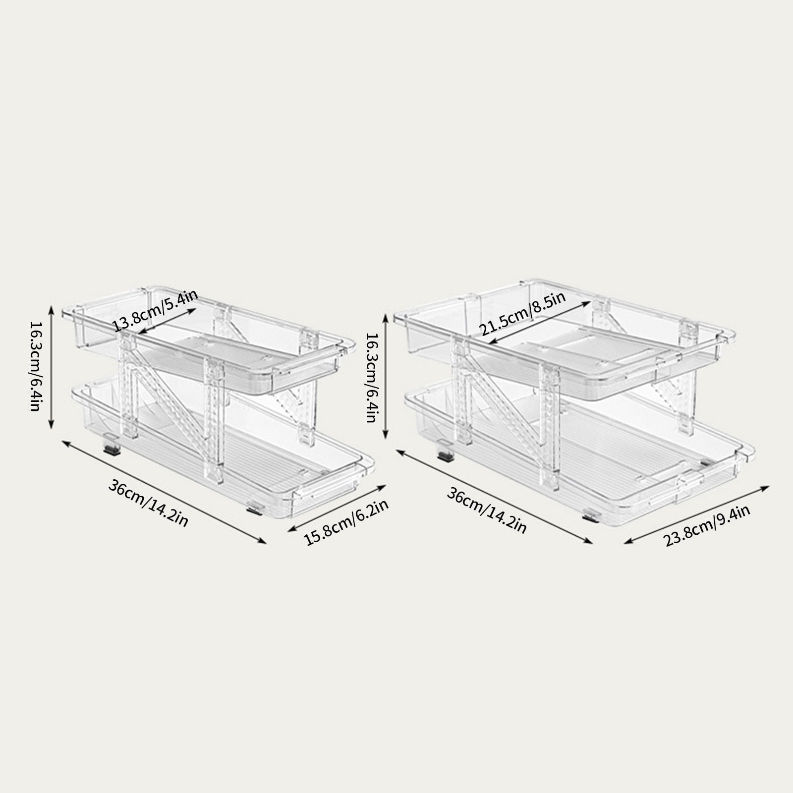 Huayishang Storage Box Infinite Telescopic Beverage Storage Box K2095 Sea Blue Single Pack, Kitchen Essentials Clearance Sale Blue