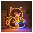 thumbnail image 1 of Cat Ramen Neon Sign For Home Bar Noodles Neon Light Room Decor For Bedroom Kitchen Restaurant 33.5x32cm, 1 of 5