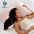 thumbnail image 2 of Bare Home Satin Pillowcase Set - Luxury Pillowcases - Soft and Smooth - Breathable - Zipper Closure - King 20x36, Blush, 2 of 8
