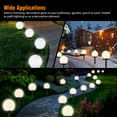 thumbnail image 5 of 2Pcs Solar LED Globe Light Waterproof, Outdoor Solar Lights Ball Lamp, Solar Landscape Lighting with Auto On/Off Light Sensor for Yard Patio Walkway Pathway Garden, White, 5 of 8
