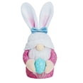 thumbnail image 4 of 12" Easter Bunny Plush Toy Holding Egg Stuffed Animal Doll Soft Plush Easter Decorations Easter Gifts for Kids Spring Home Decor Easter Basket Stuffers Party Favors Red, 4 of 7