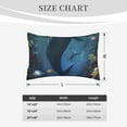 thumbnail image 4 of Daiia Underwater Dolphin Bedding Waterproof Pillow Protector Zippered Queen – Bed Bug Proof Pillow Encasement-16"x24", 4 of 6