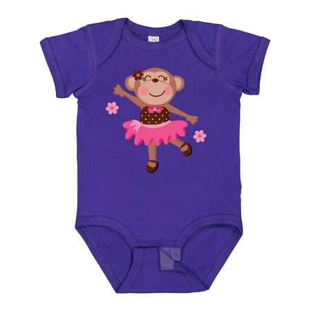 

Inktastic Ballerina Dance Monkey Gift Baby Girl Bodysuit