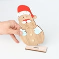 thumbnail image 3 of Christmas Wooden Crafts Santa Claus Home Decoration Wooden Ornaments, 3 of 7
