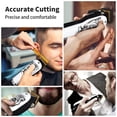 thumbnail image 5 of BESTBOMG Cortapelos profesionales actualizados, kit de corte de pelo inalámbrico, recargable, 2000 mAh, recortador de barba, kit de aseo con 6 peines guía y para hombres/padre/esposo/novio, 5 of 5